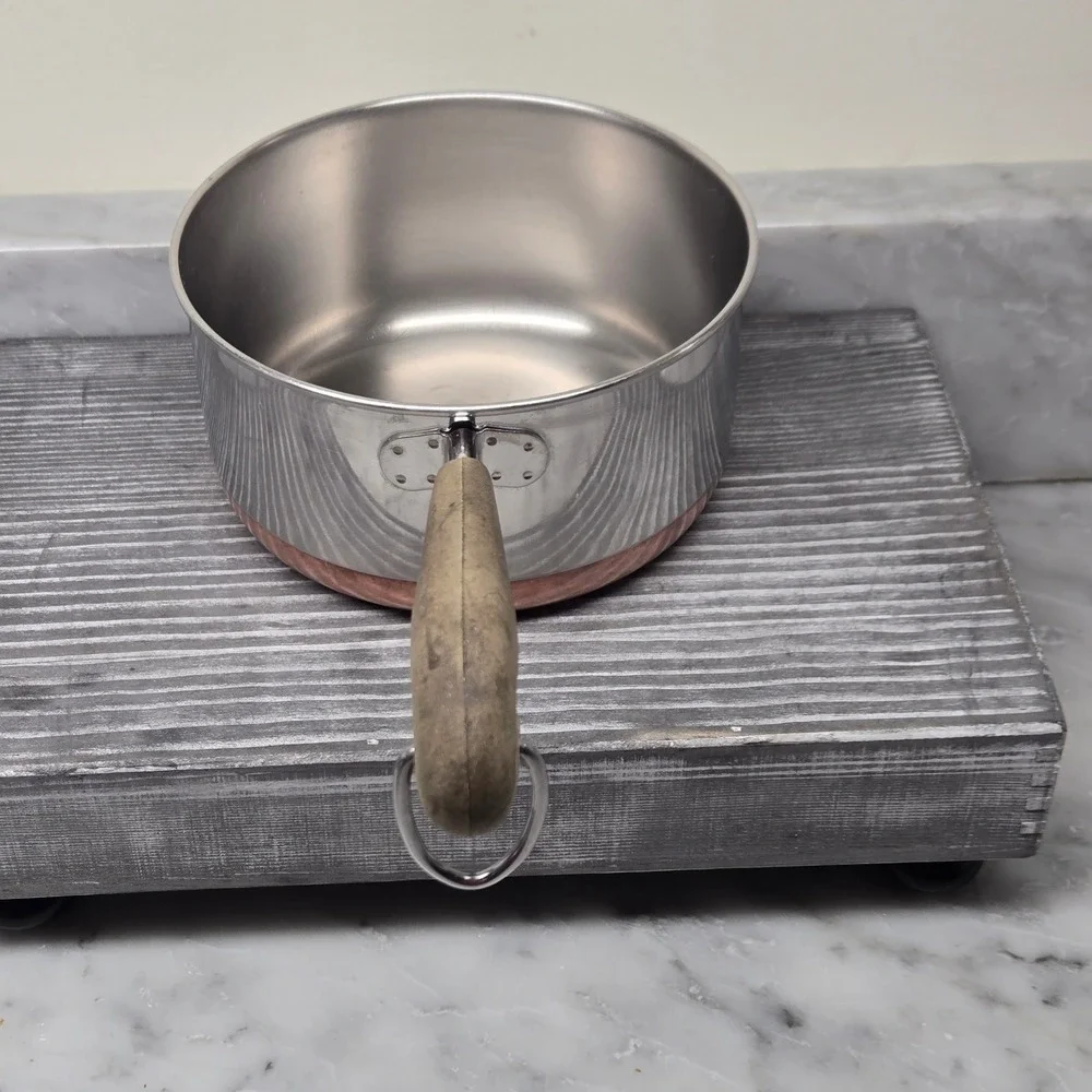 Vintage Revere‎ Ware 1 Quart Saucepan Pot Copper Bottom Clinton IL USA Pan 1801